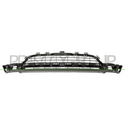 Grille Centrale de Pare-Chocs Avant-Noire-Brillante-avec Moulure Chromee
