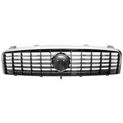 Grille de calandre noire avec cadre chromé