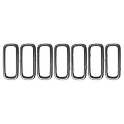 Jeu de moulure argent de grille de calandre