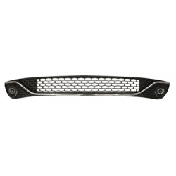 Grille centrale de pare-chocs avant noir avec moulure chrome