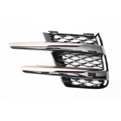 Grille de pare-chocs avant noir poli et moulure bronze côté chauffeur