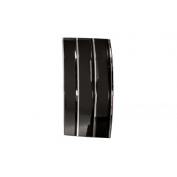 Bandeau noir brillant et chrome de porte avant côté passager