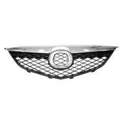 Grille de calandre argent avec cadre chrome