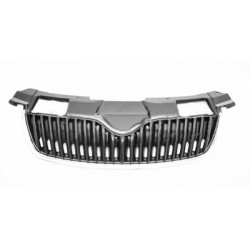 Grille de calandre argent avec cadre chrome