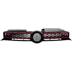 Grille de calandre noir et rouge