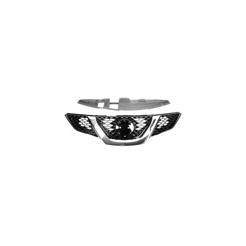 Grille de calandre noir brillant avec moulure chrome Grille de calandre noir brillant avec moulure chrome