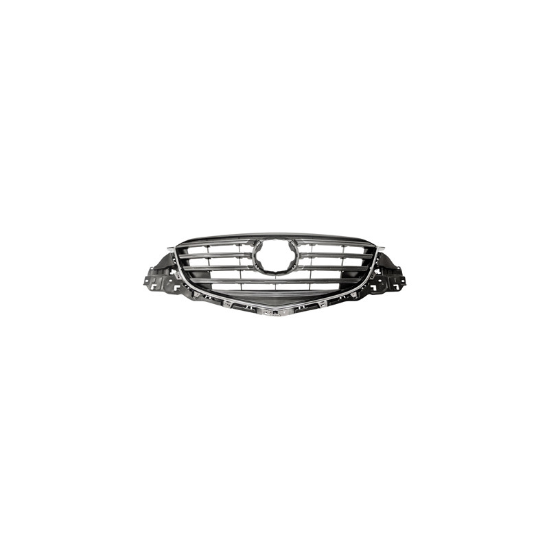 Grille de calandre gris brillant avec moulure chrome Grille de calandre gris brillant avec moulure chrome