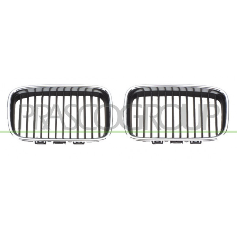 Grille de calandre noir avec cadre chrome côté chauffeur Grille de calandre noir avec cadre chrome côté chauffeur