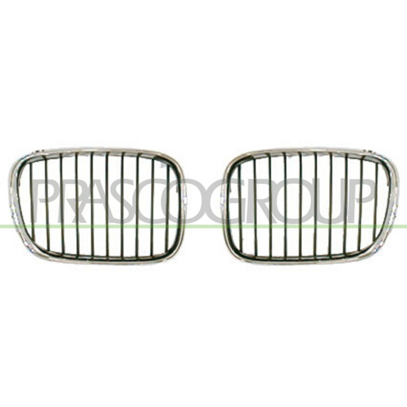 Grille de calandre chrome chrome noir côté passager Grille de calandre chrome chrome noir côté passager