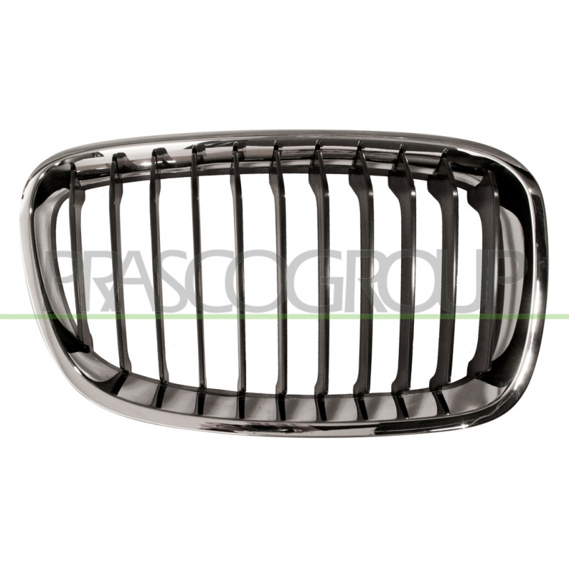 Grille de calandre noire avec cadre chrome côté passager