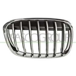 Grille de calandre chrome titane noir côté passager