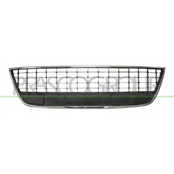 Grille centrale de pare-chocs avant noir avec cadre chrome