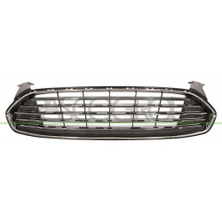 Grille de calandre noire avec cadre chromé