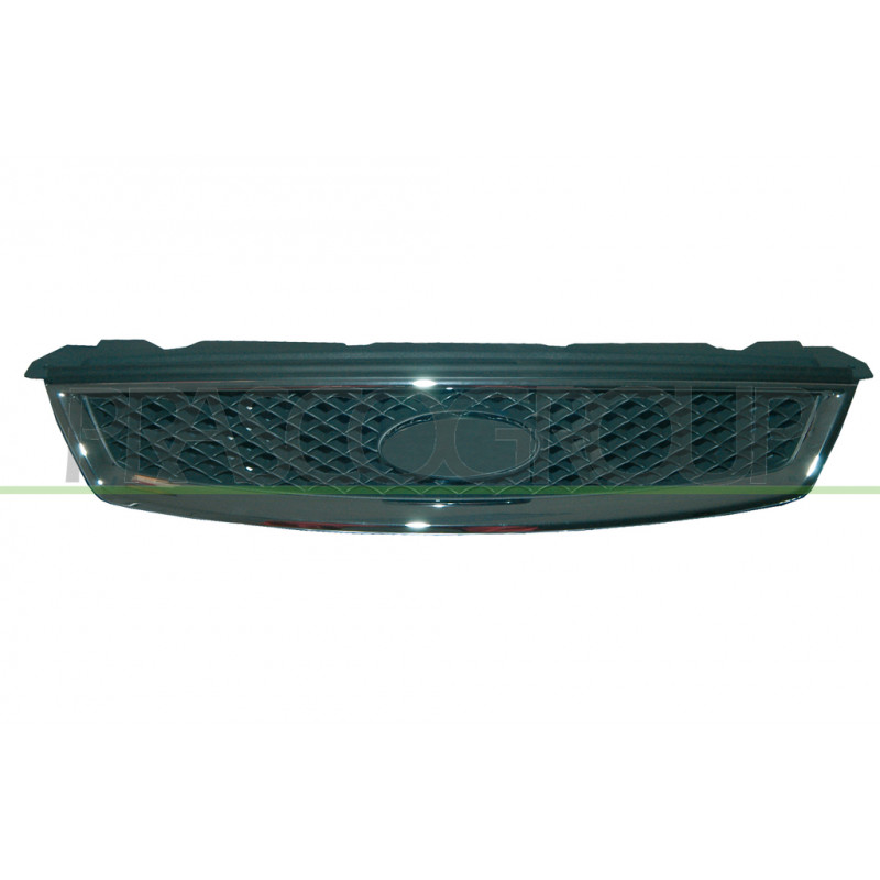 Grille de calandre gris foncé avec cadre chrome Grille de calandre gris foncé avec cadre chrome