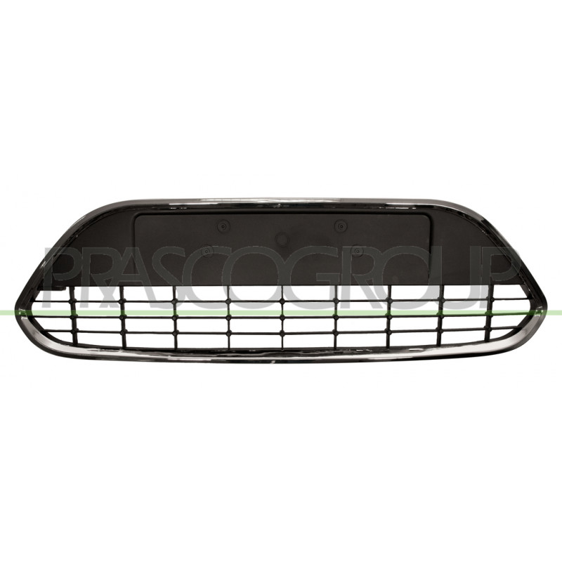 Grille centrale de pare-chocs avant noir avec cadre chrome Grille centrale de pare-chocs avant noir avec cadre chrome