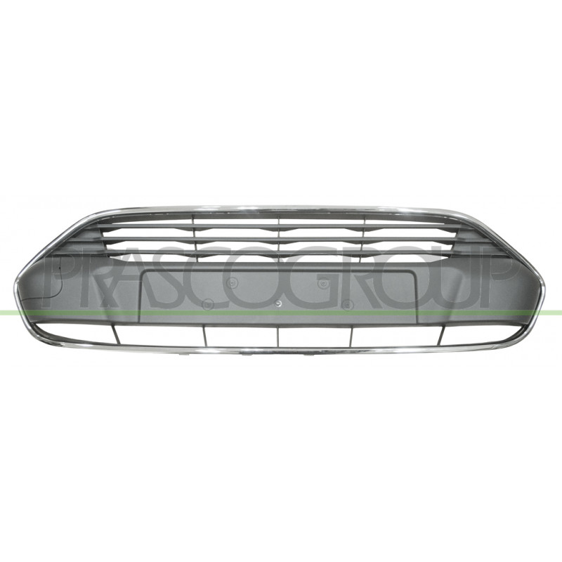 Grille centrale de pare-chocs avant noir avec cadre chrome Grille centrale de pare-chocs avant noir avec cadre chrome