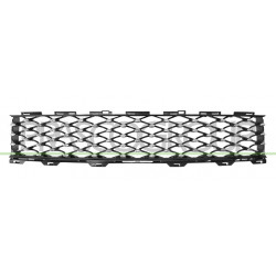 Grille centrale de pare-chocs avant noir avec moulure chrome
