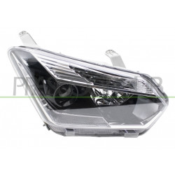 Phare Droit H11+Hb3 Electrique Avec Moteur-Noir-Led