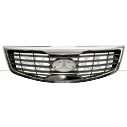 Grille de calandre gris argent avec moulure chrome