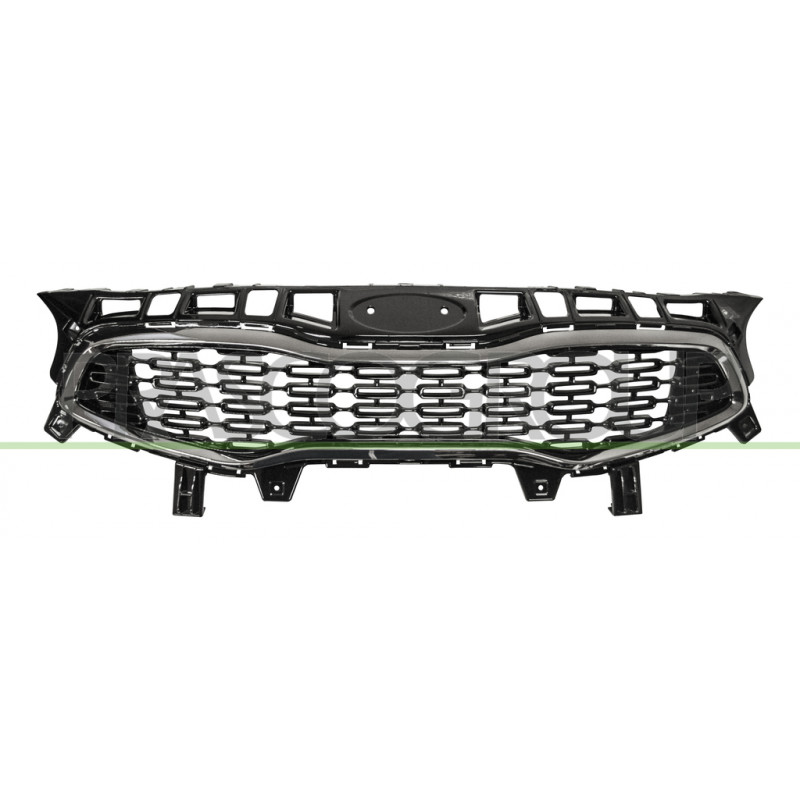 Grille de calandre noir brillant avec cadre chrome Grille de calandre noir brillant avec cadre chrome