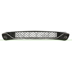 Grille centrale de pare-chocs avant noir avec moulure chrome
