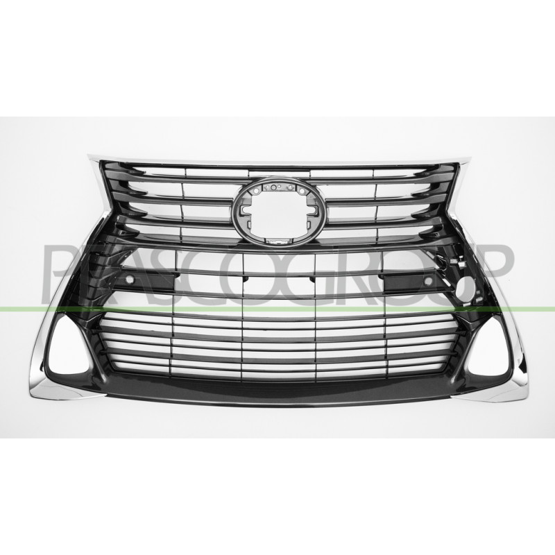 Grille de calandre noir avec moulure chrome Grille de calandre noir avec moulure chrome