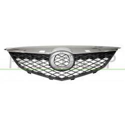 Grille de calandre argent avec cadre chrome