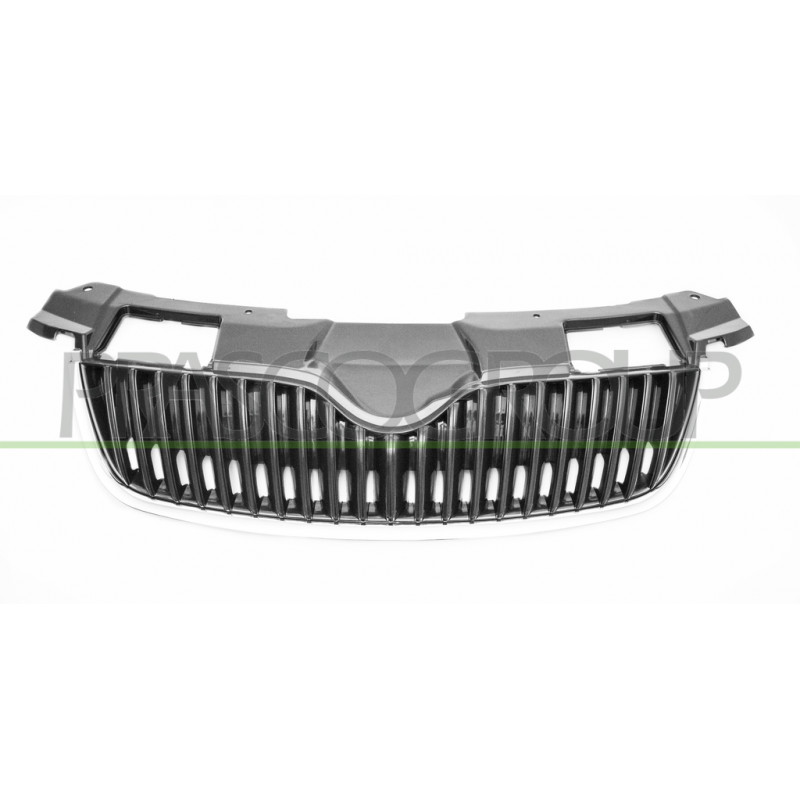 Grille de calandre argent avec cadre chrome Grille de calandre argent avec cadre chrome