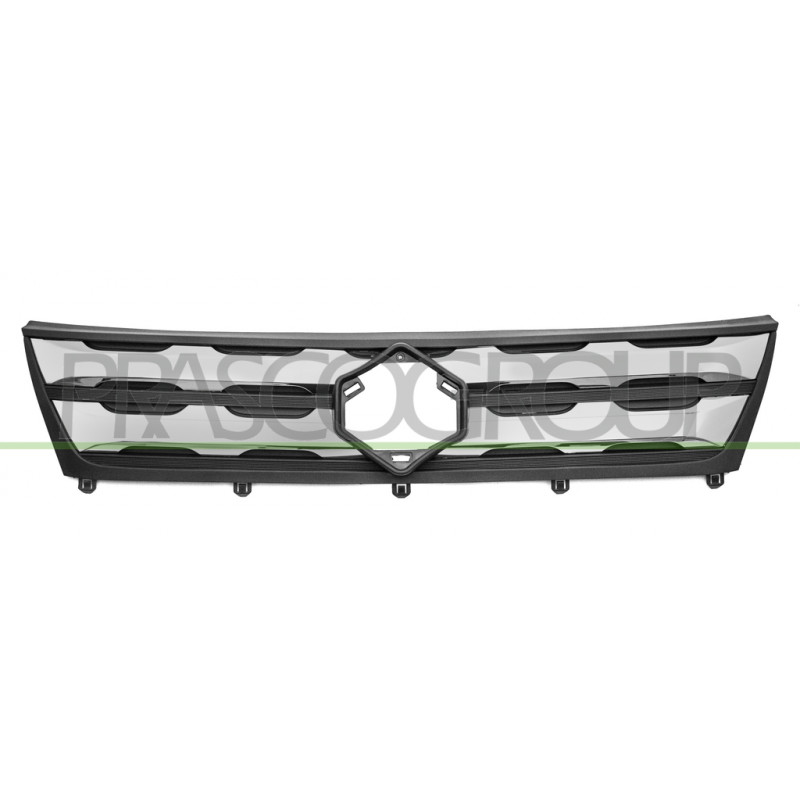 Grille de calandre noir avec moulure chrome Grille de calandre noir avec moulure chrome