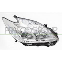 Phare Droit H11+Hb3 Electrique Sans Moteur-Chrome'