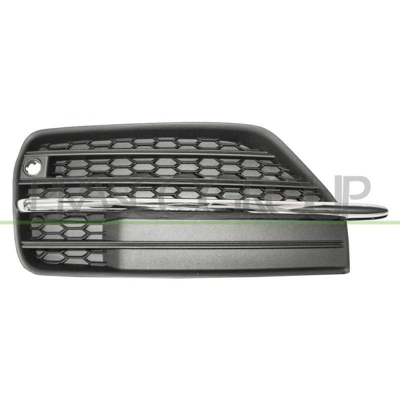 Grille de pare-chocs avant noir et moulure chrome côté chauffeur Grille de pare-chocs avant noir et moulure chrome côté chauffeur