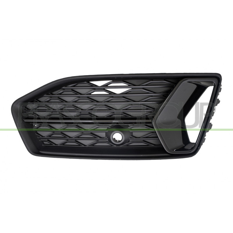 Grille côté chauffeur de Pare-Chocs-Avant-Noire-Structuree-avec Moulure Noire-Br Grille côté chauffeur de Pare-Chocs-Avant-Noire-Structuree-avec Moulure Noire-Br
