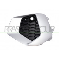 Grille côté chauffeur Noire de Pare-Chocs avec Cadre Argent