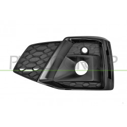 Grille De Pare-Chocs Gauche Noire-Brillante Avec Sieges Antibrouillard Mod. S-Li