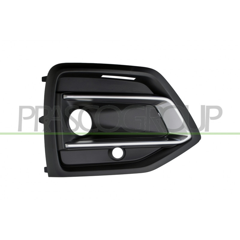 Grille côté passager de Pare-Chocs-Avant-Noire-Structure'-avec Cadre Argent Grille côté passager de Pare-Chocs-Avant-Noire-Structure'-avec Cadre Argent