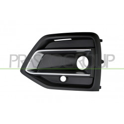 Grille côté chauffeur de Pare-Chocs-Avant-Noire-Structure'-avec Cadre Argent