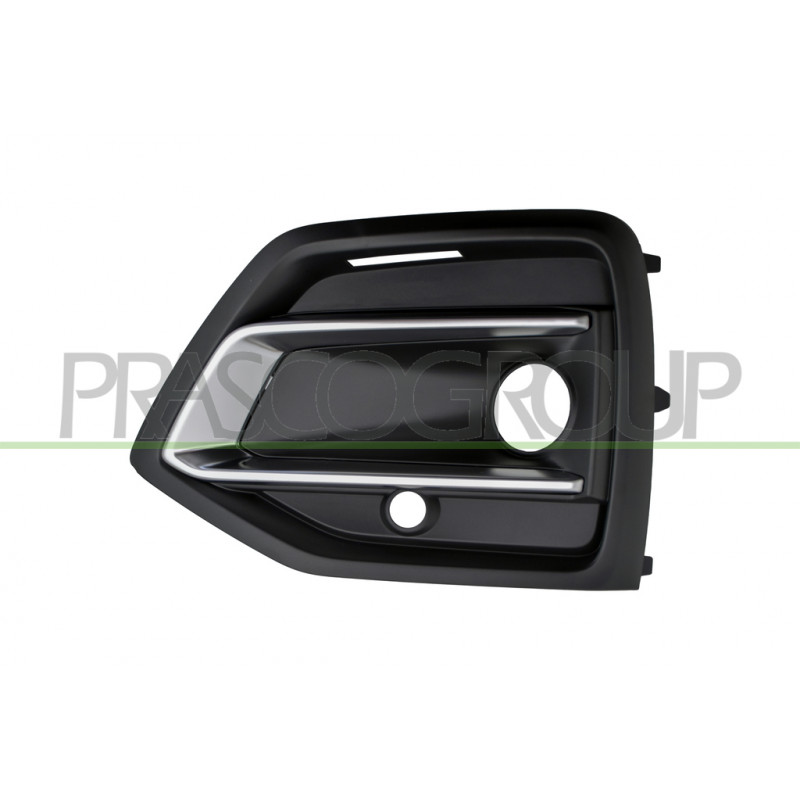 Grille côté chauffeur de Pare-Chocs-Avant-Noire-Structure'-avec Cadre Argent Grille côté chauffeur de Pare-Chocs-Avant-Noire-Structure'-avec Cadre Argent