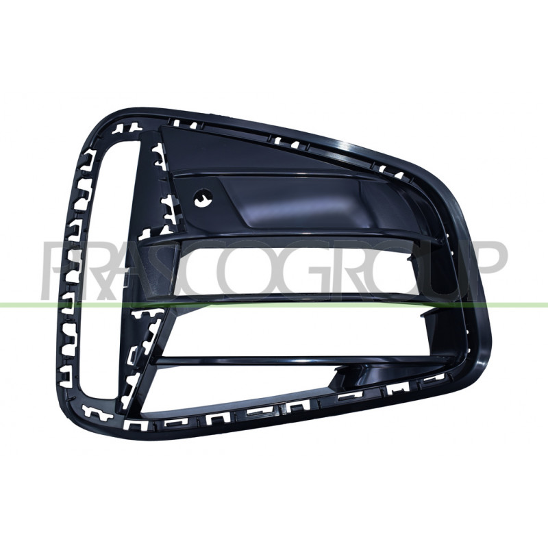 Grille Droite De Pare-Chocs-Avant-Noire-Brillante-Avec Trou Capteur+Supports Grille Droite De Pare-Chocs-Avant-Noire-Brillante-Avec Trou Capteur+Supports