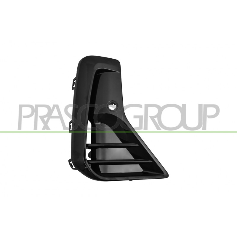 Grille Droite De Pare-Chocs-Avant-Noire-Brillante-Avec Trou Capteur+Supports Grille Droite De Pare-Chocs-Avant-Noire-Brillante-Avec Trou Capteur+Supports