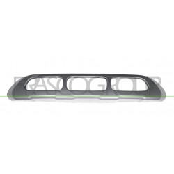 Bandeau central inférieur argent de pare-chocs avant