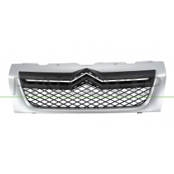 Grille de Calandre-Complete-Noire-Structuree-avec Profil Argent