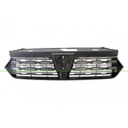 Grille Calandre Noire Structure' avec Moulures Chromees-avec Inserts Chromes