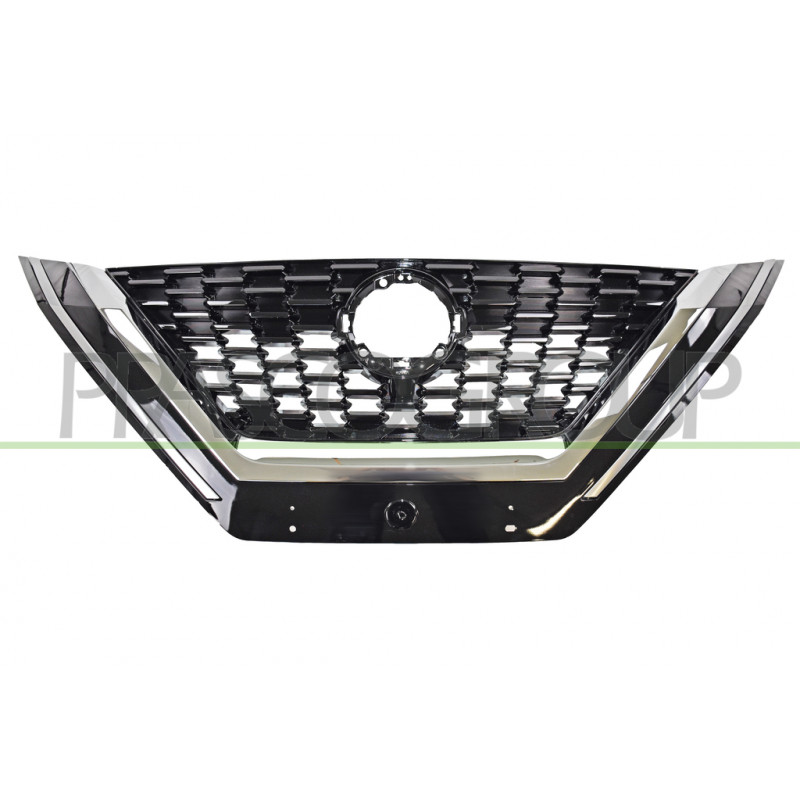 Grille de Calandre-Noire-Brillant-avec Moulure Chromee Grille de Calandre-Noire-Brillant-avec Moulure Chromee