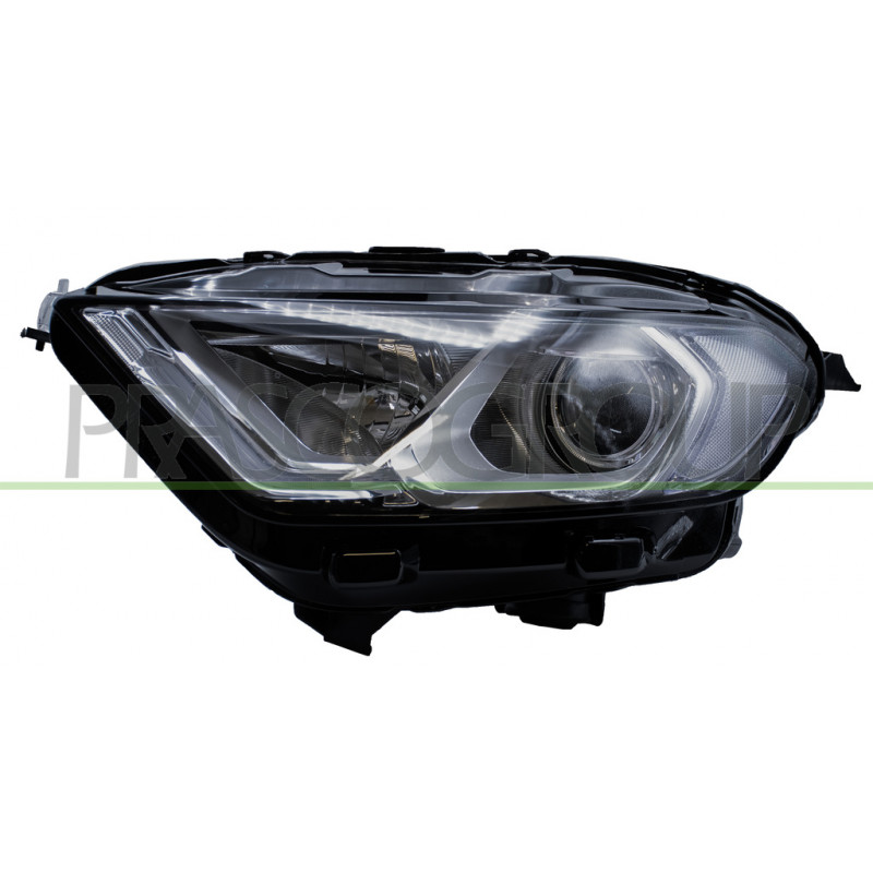 Phare Gauche H1+H18 Electrique Avec Moteur-Avec Feu De Jour-Chrome'-Led Phare Gauche H1+H18 Electrique Avec Moteur-Avec Feu De Jour-Chrome'-Led