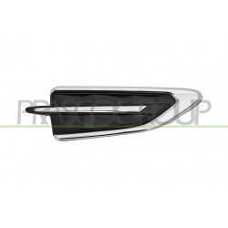 Grille D'Aile Avant Droite-Noire-Avec Moulure Chromee
