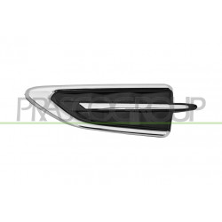 Grille D'Aile Avant Gauche-Noire-Avec Moulure Chromee