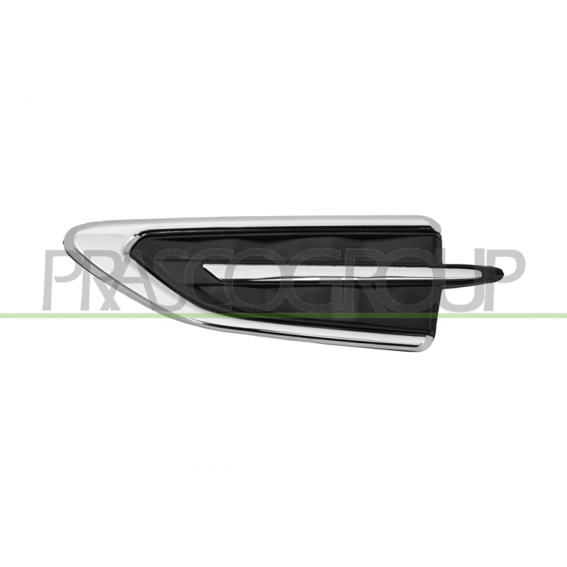 Grille D'Aile Avant Gauche-Noire-Avec Moulure Chromee Grille D'Aile Avant Gauche-Noire-Avec Moulure Chromee