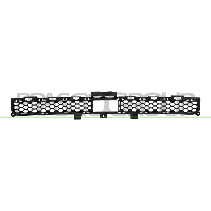 Grille de Pare-Chocs-Avant-Centrale-Superieure-Noire-avec Trou Cache Crochet de Grille de Pare-Chocs-Avant-Centrale-Superieure-Noire-avec Trou Cache Crochet de