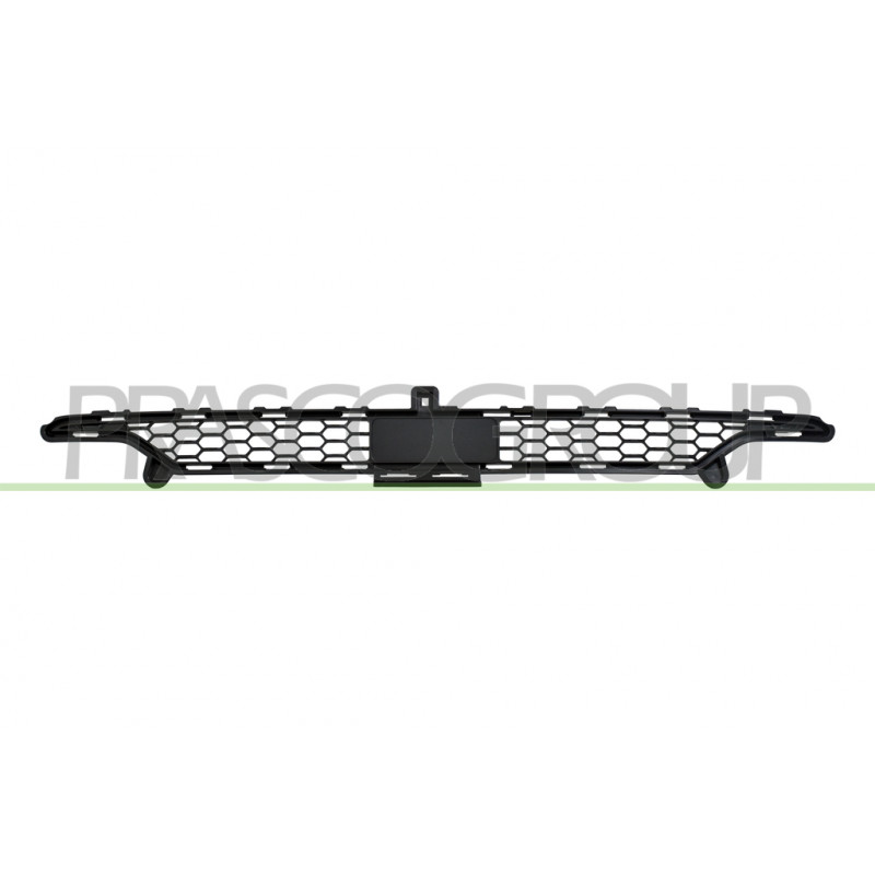 Grille de Pare-Chocs-Avant-Centrale-Superieure-Noire-avec Cache Crochet de Remor Grille de Pare-Chocs-Avant-Centrale-Superieure-Noire-avec Cache Crochet de Remor