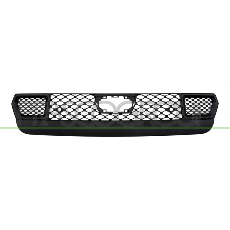 Grille Centrale De Pare-Chocs-Avant-Noire-Avec Trous Radar+Supports-Avec Trous R Grille Centrale De Pare-Chocs-Avant-Noire-Avec Trous Radar+Supports-Avec Trous R